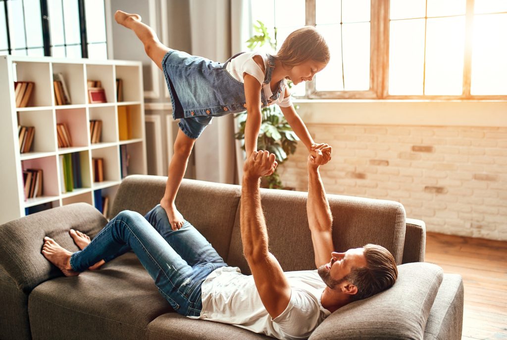 Family in home